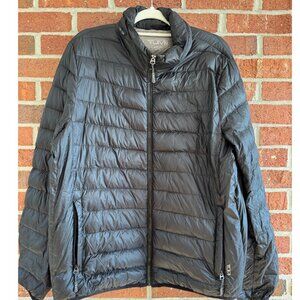 TUMI Packable Convertible Jacket XL Black Travel Puffer Coat